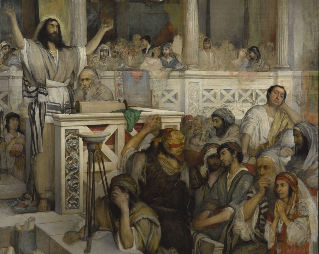 Christ Teaching at Capernaum. Maurycy Gottlieb, ca. 1878–79.
