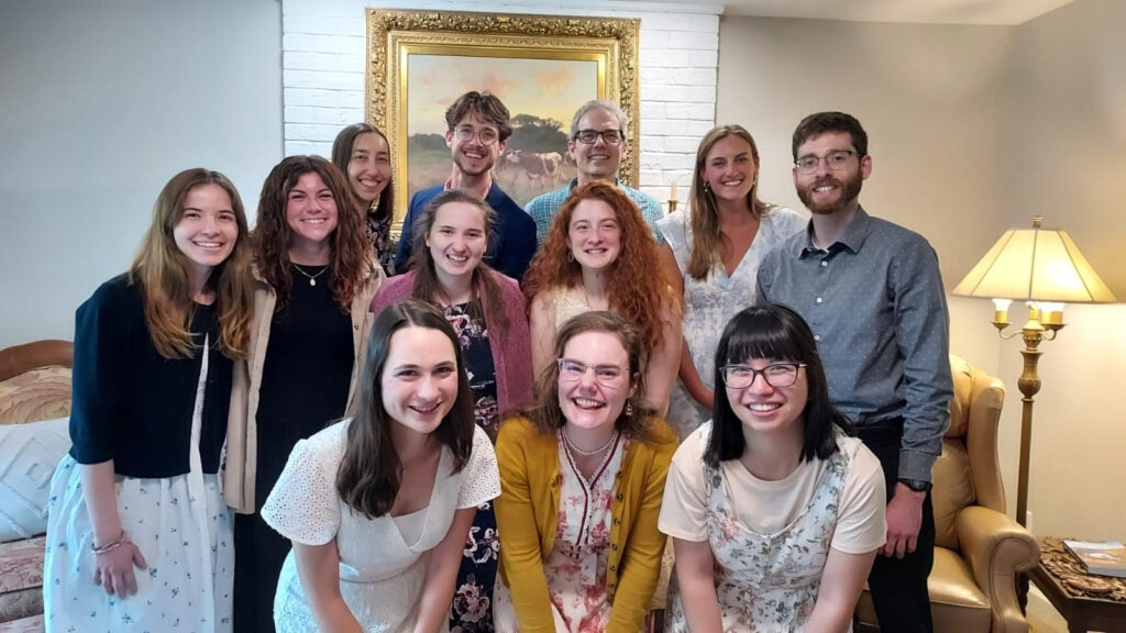 Author of reflection, Jay Schroeter (back row, second from left in dark blue shirt), with the current Teachers for Christ cohort.